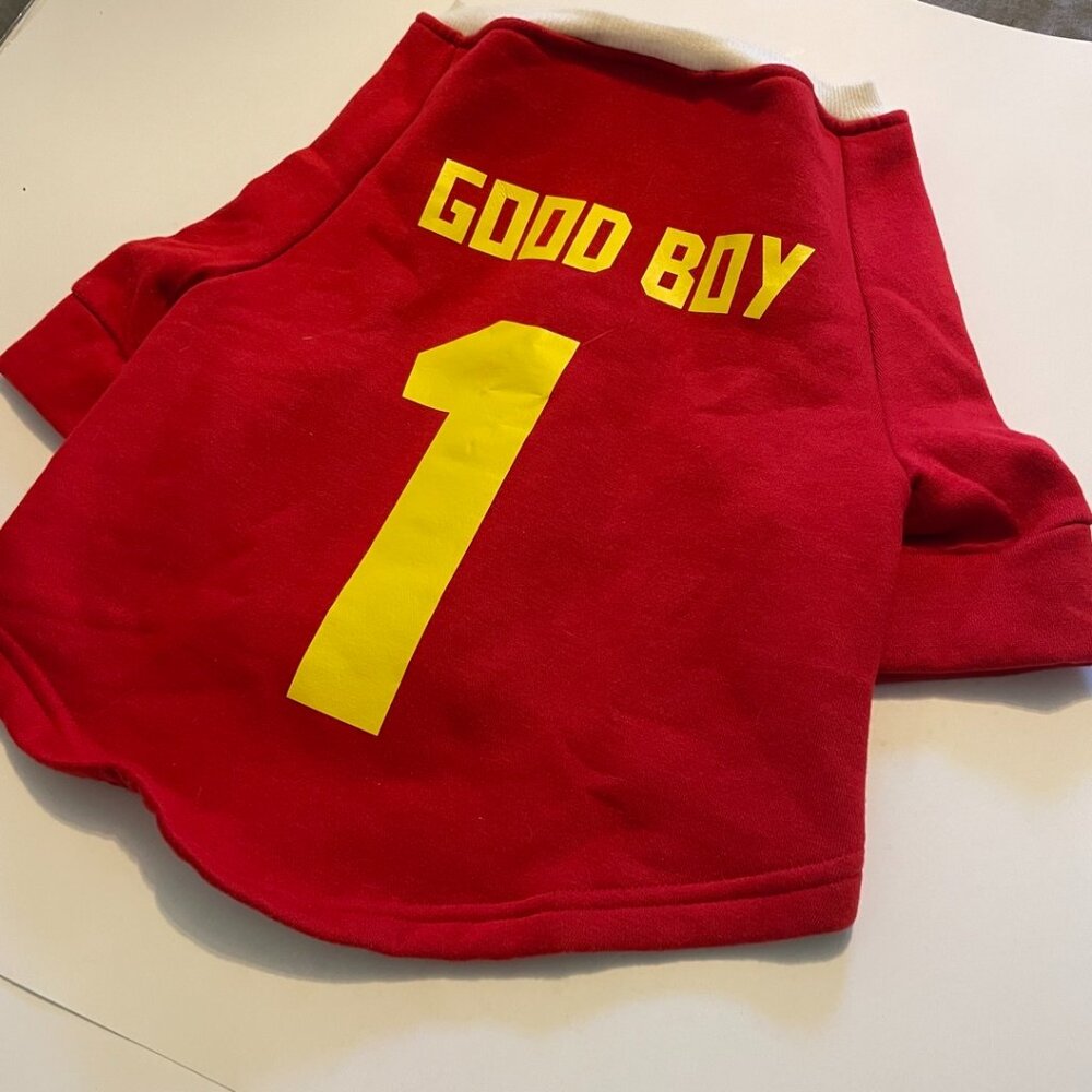 Red Ruse Good Boy Dog Sweatshirt Costume